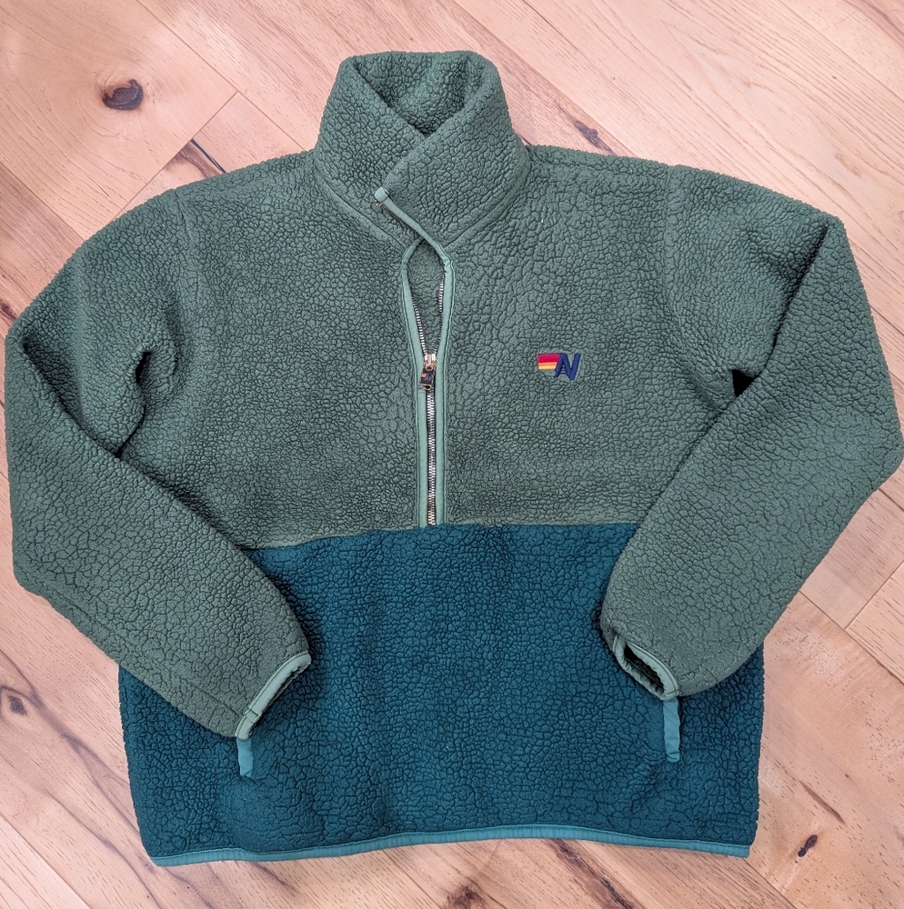 Aviator Nation xs unisex teddy half zip